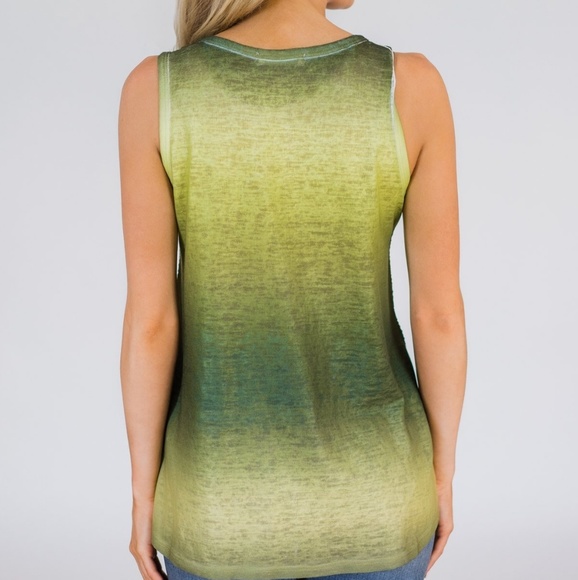 Green ombre pocket tank - Picture 7 of 7